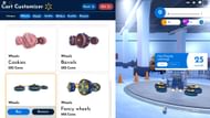 Cart customization screen (Image via Roblox)